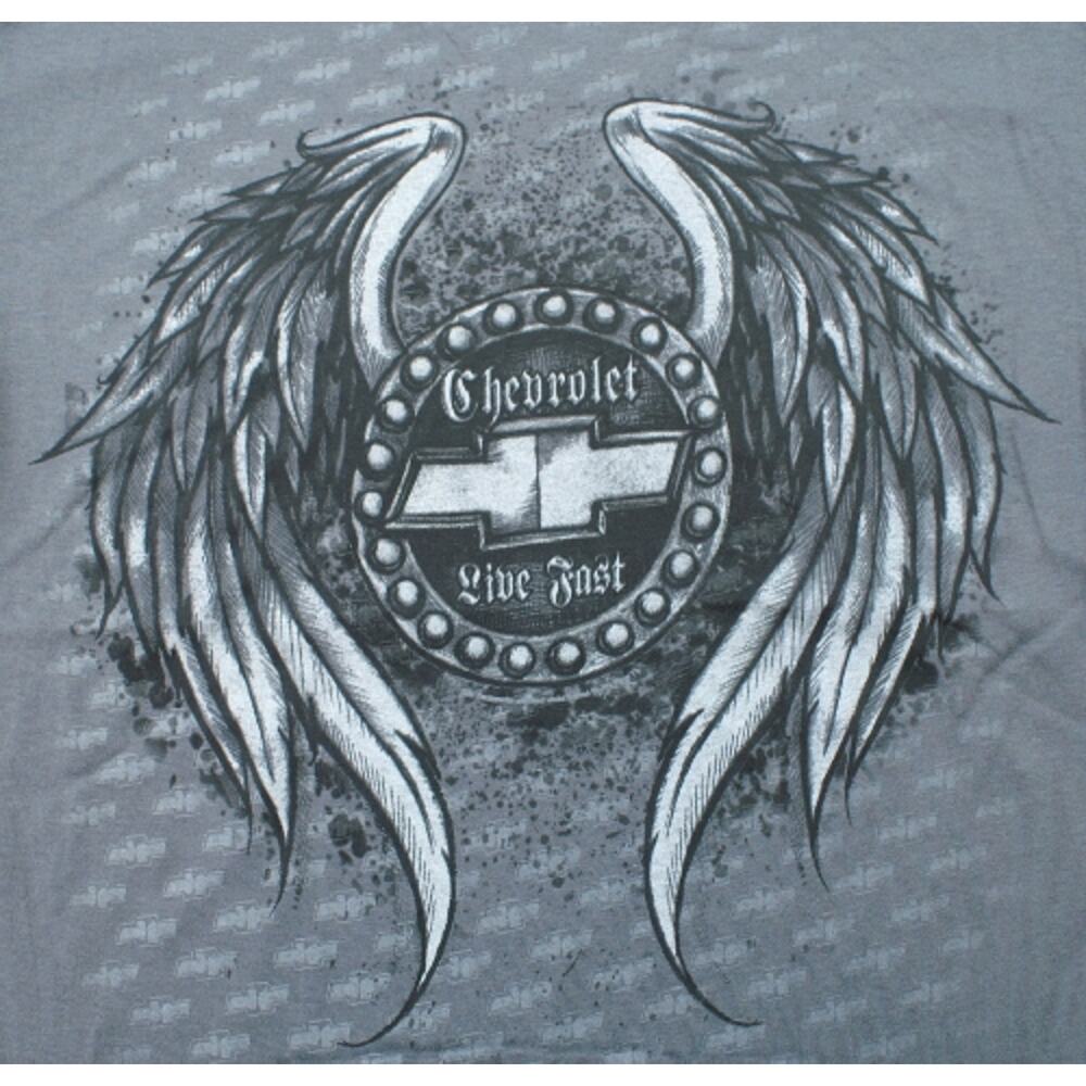 Chevy T-Shirt Live Fast Bowtie Wings NWT
